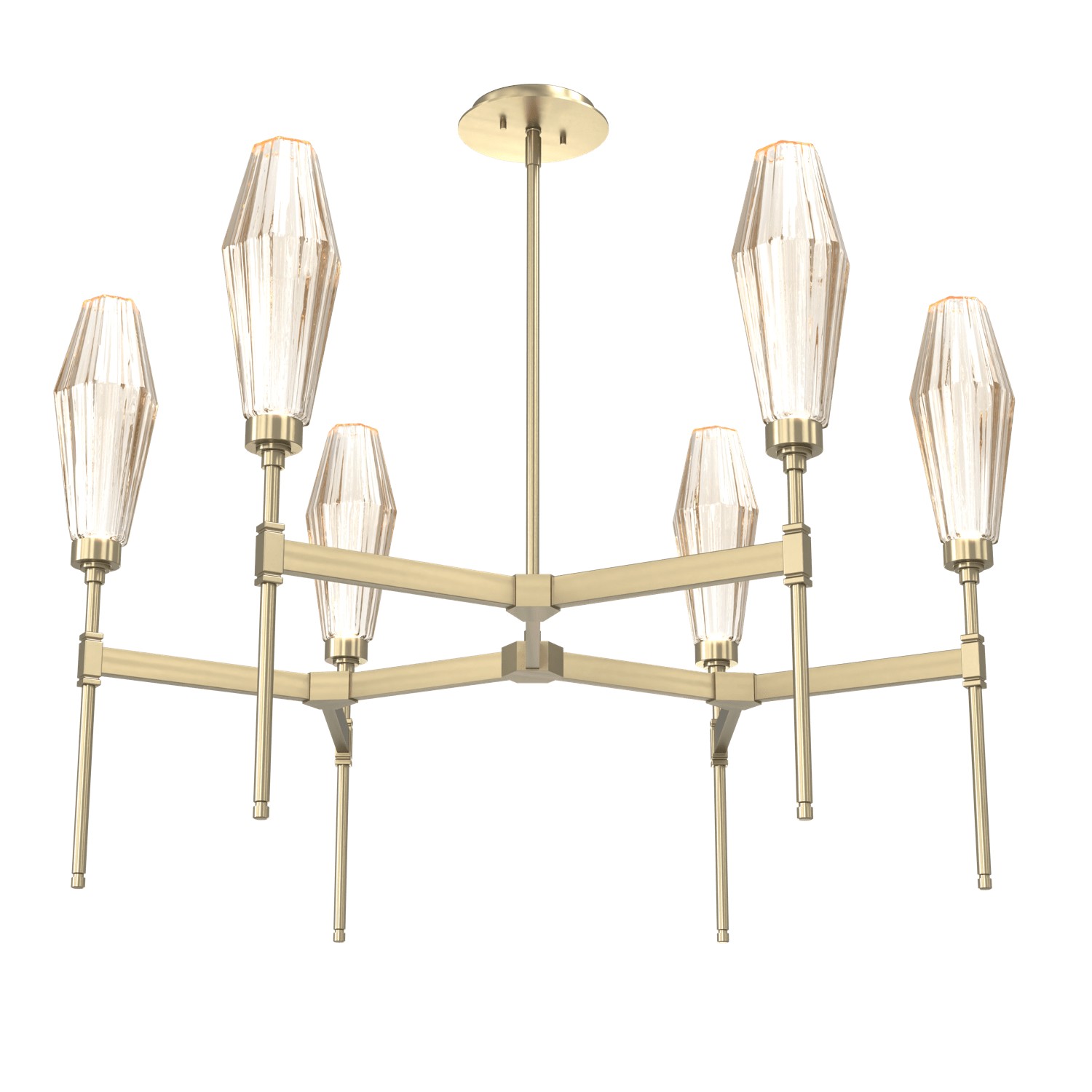 Hammerton Studio Aalto LED Chandelier in Heritage Brass (Translucent) - CHB0049-37-HB-RA-001-L1