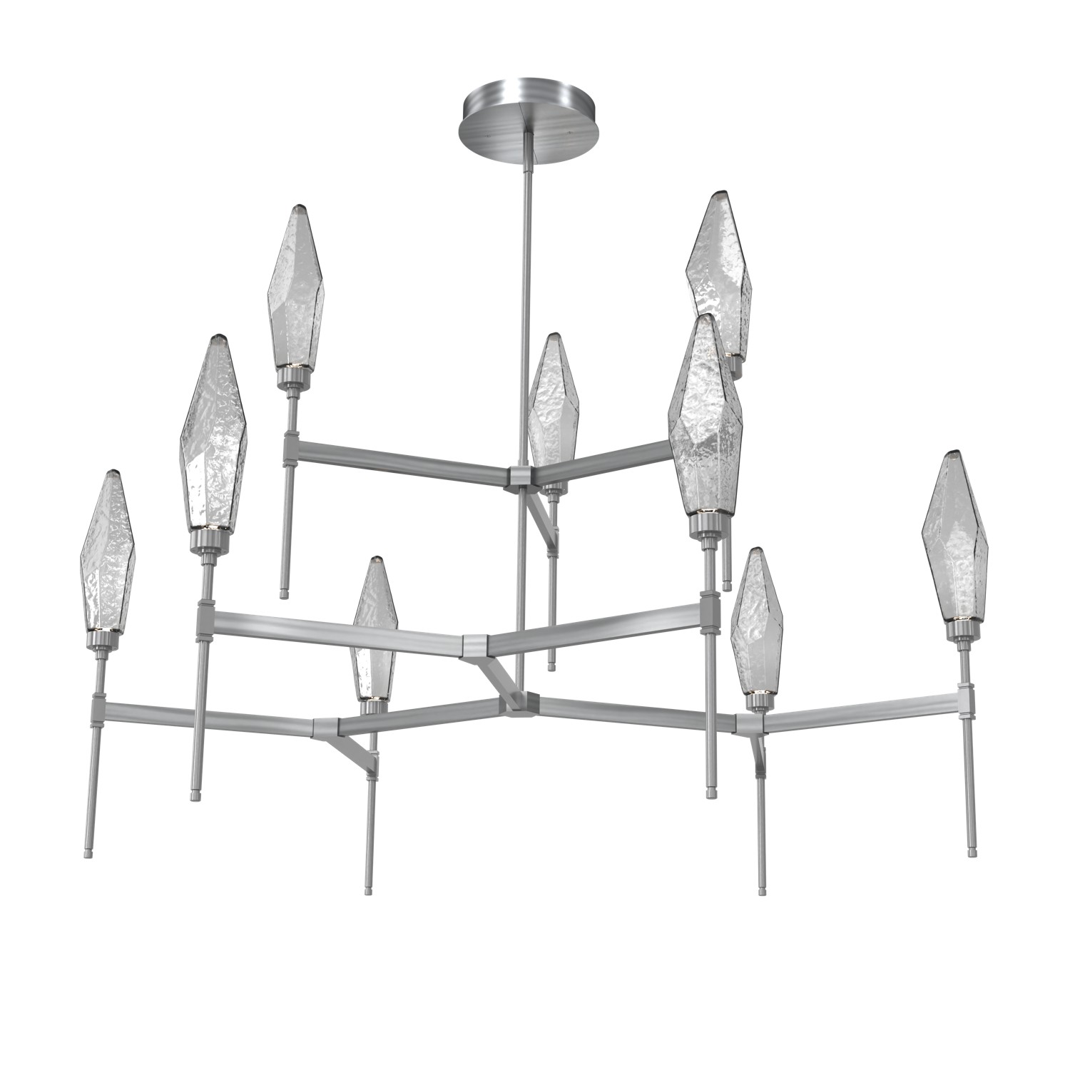 Hammerton Studio Rock Crystal LED Chandelier in Gunmetal (Translucent) - CHB0050-54-GM-CS-001-L1