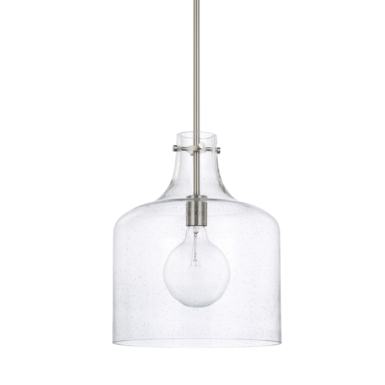 Capital Lighting Crawford One Light Pendant in Brushed Nickel - 325712BN