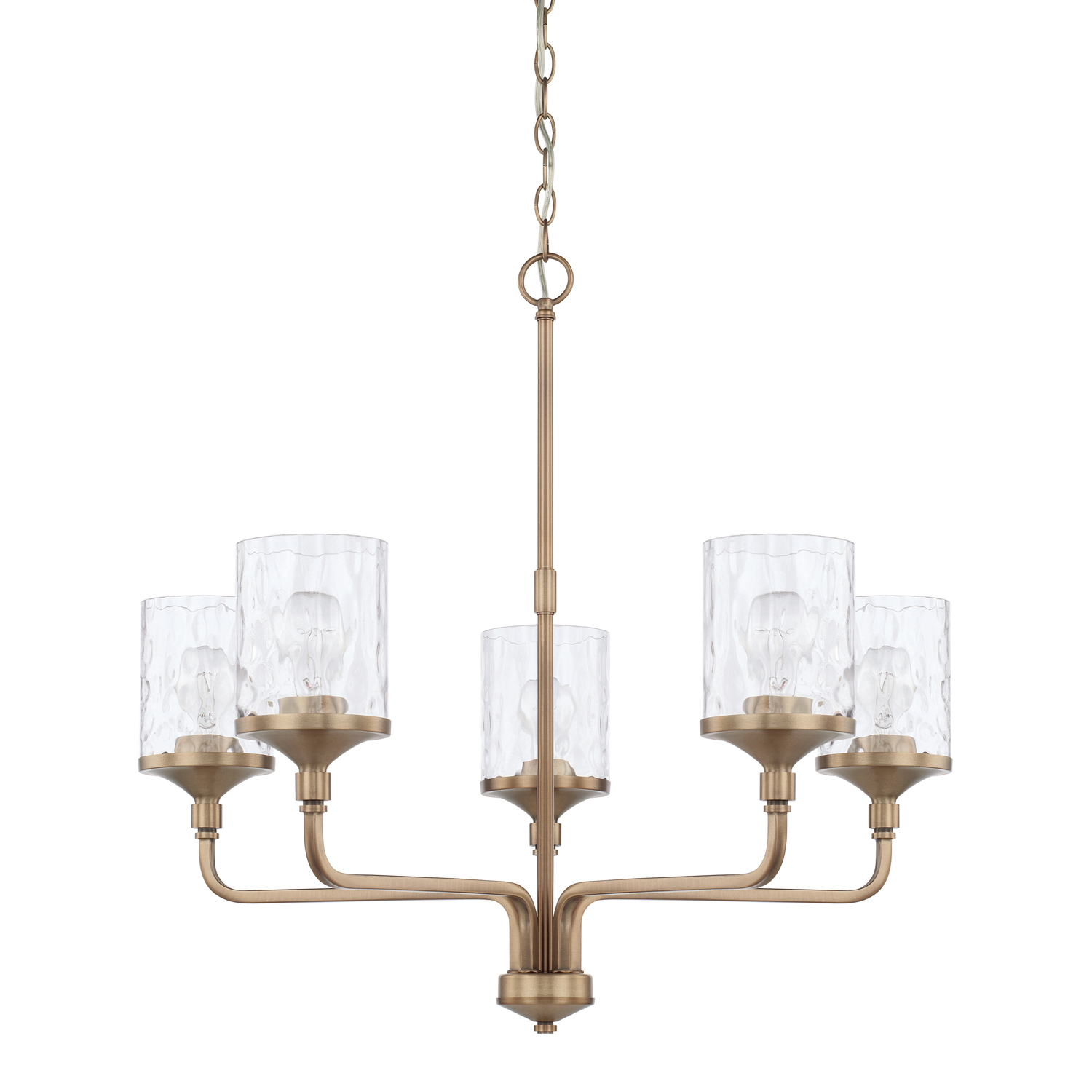 Capital Lighting Colton Five Light Chandelier in Aged Brass - 428851AD-451