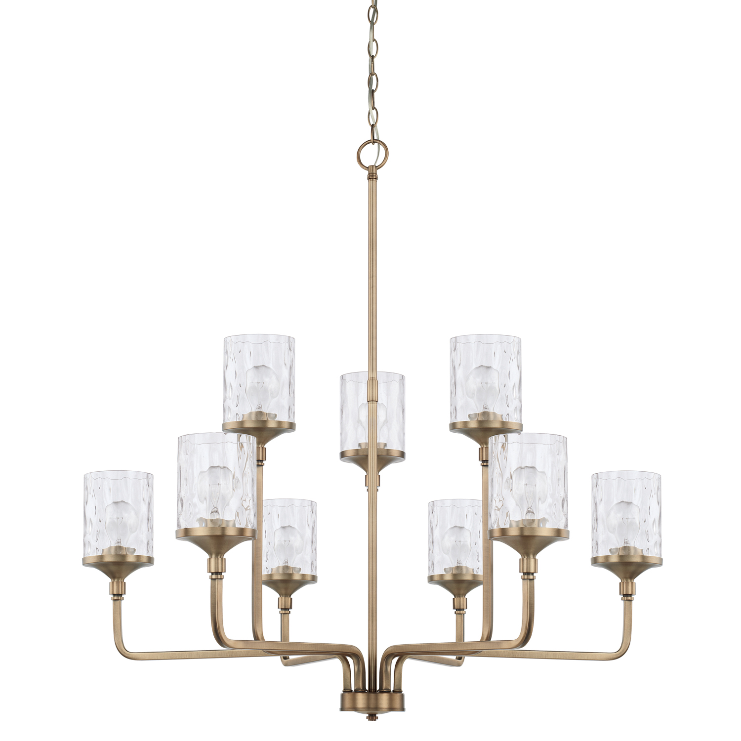 Capital Lighting Colton Nine Light Chandelier in Aged Brass - 428891AD-451