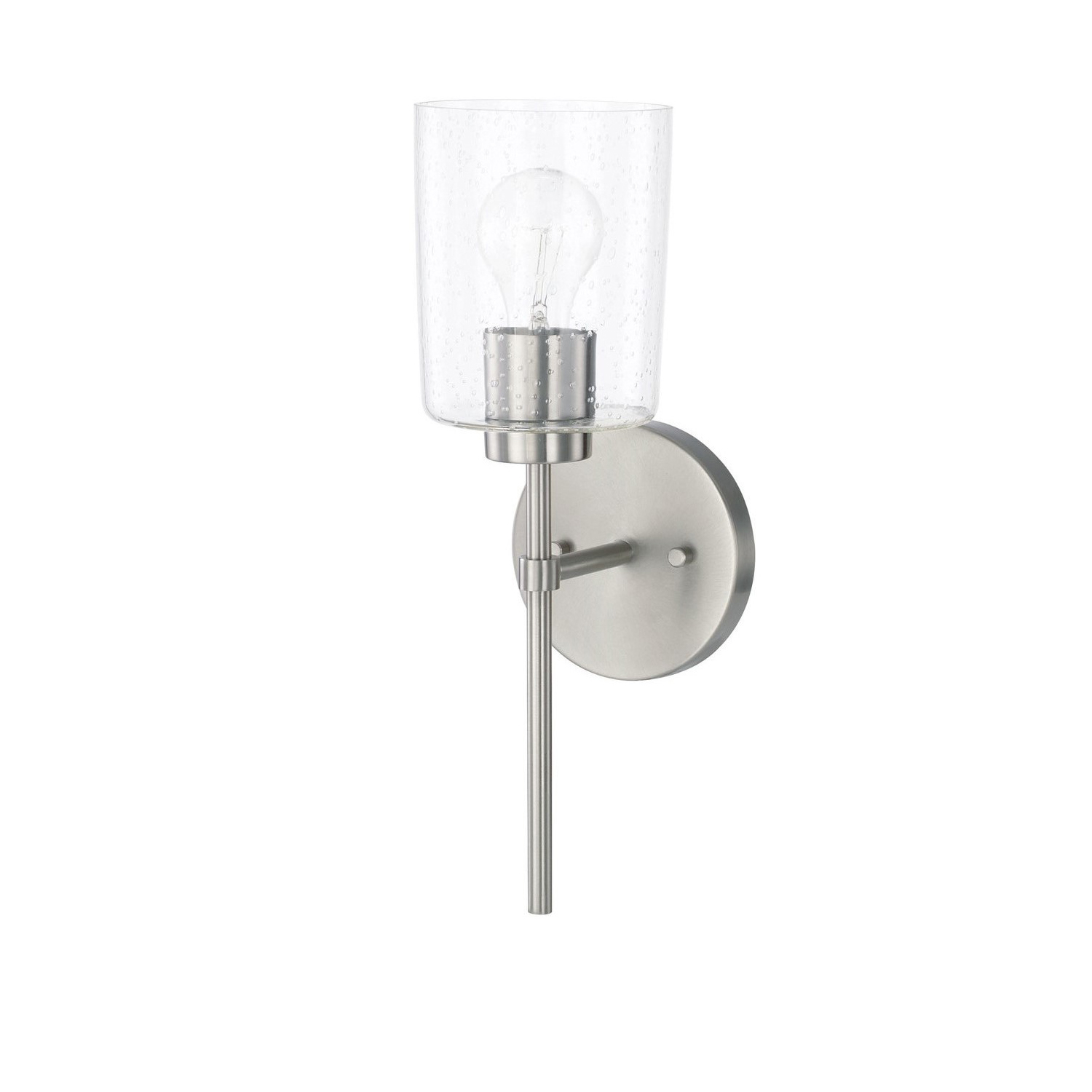 Capital Lighting Greyson One Light Wall Sconce in Brushed Nickel - 628511BN-449