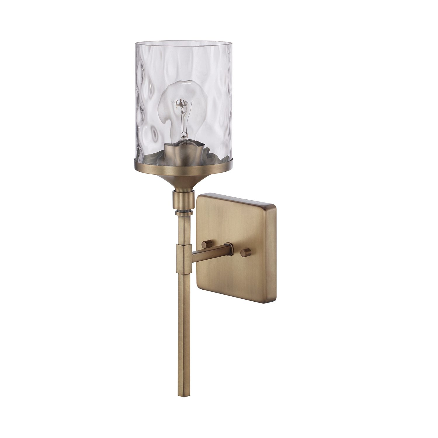 Capital Lighting Colton One Light Wall Sconce in Aged Brass - 628811AD-451