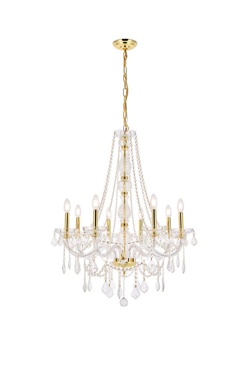 Gold Eight Light Ch… - image