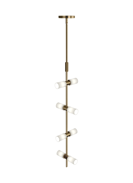 Visual Comfort Modern ModernRail LED Pendant in Aged Brass - 700MDP3CRR