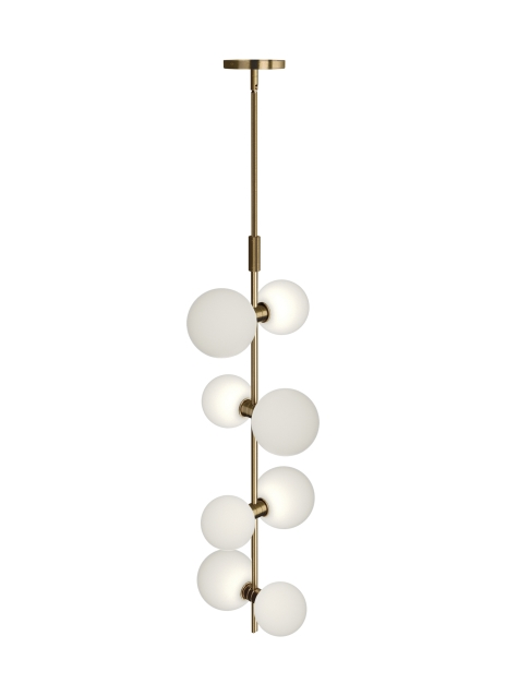 Visual Comfort Modern ModernRail LED Pendant in Aged Brass - 700MDP3GRR