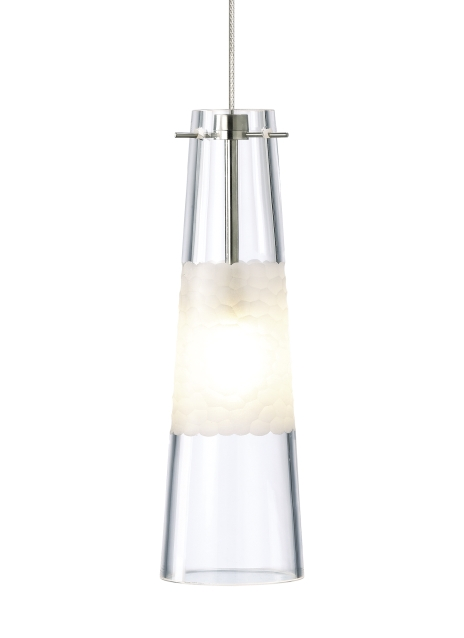 Satin Nickel One Light Pendant from the Bonn Collection