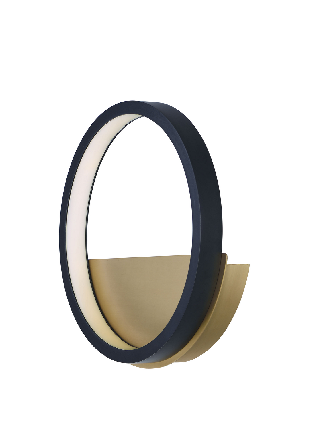 Photos - Chandelier / Lamp ET2 Lighting Hoopla 1-Light LED Wall Sconce in Black with Gold E24320-BKGLD