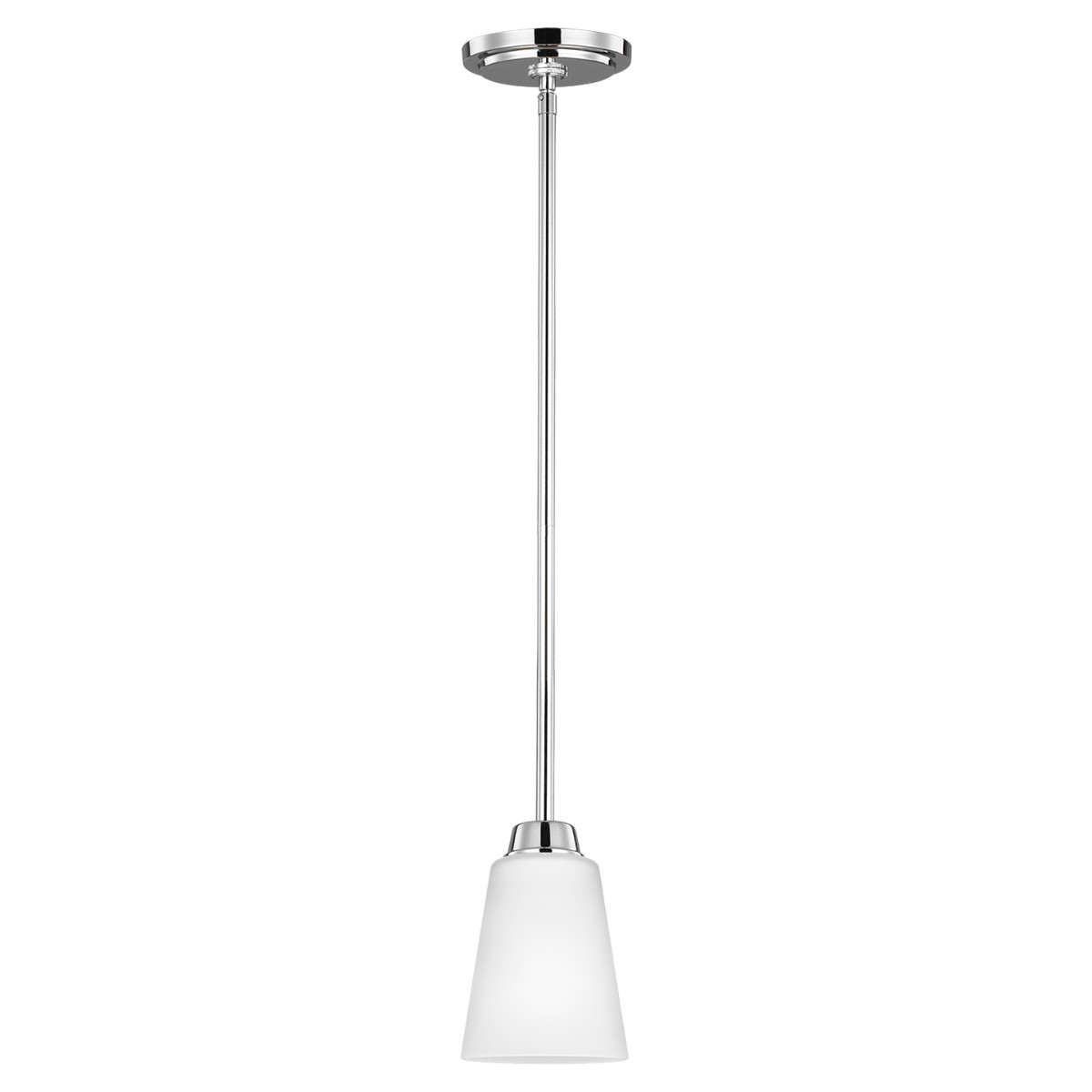 Generation Lighting. Kerrville One Light Mini-Pendant in Chrome - 6115201-05