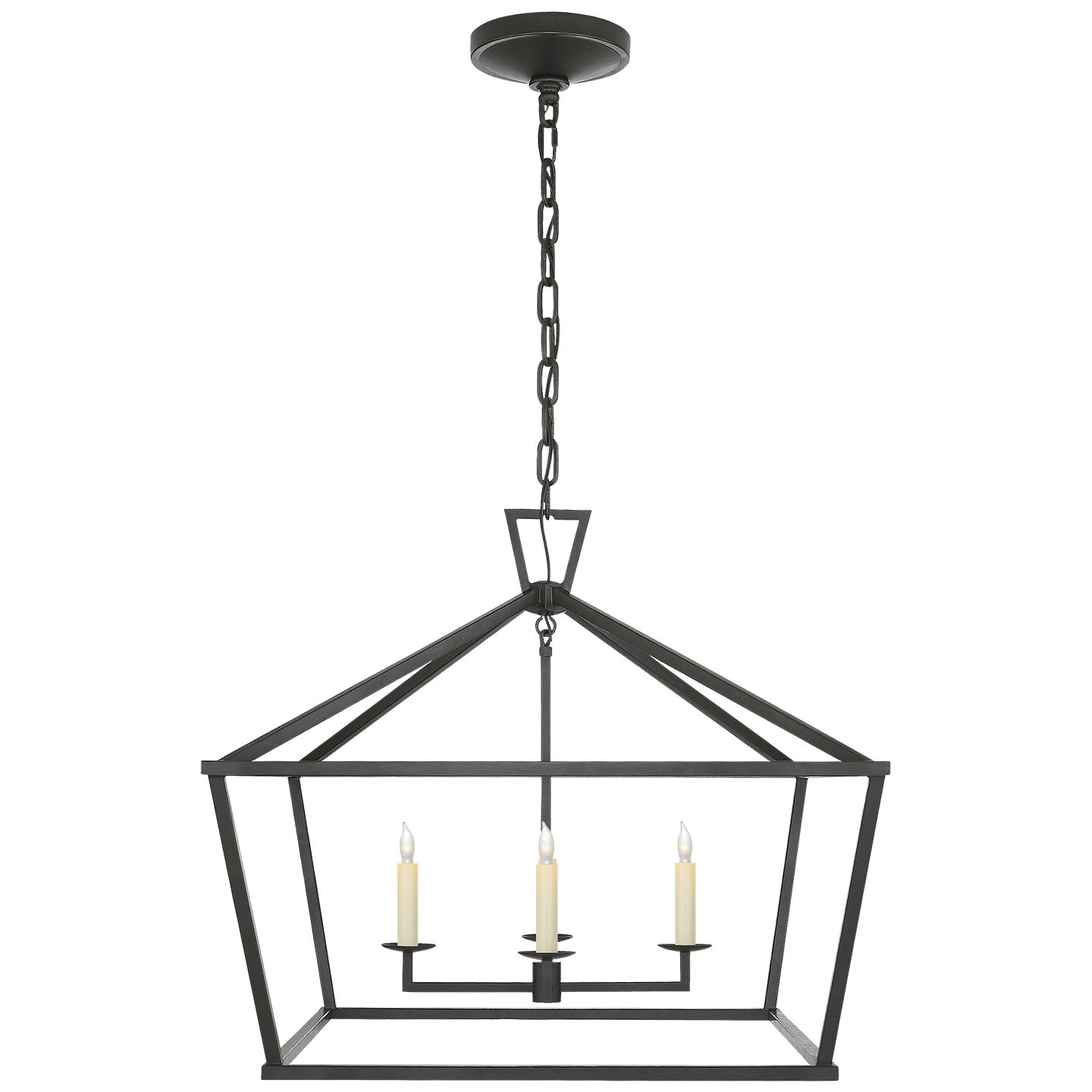 Visual Comfort Signature Darlana Four Light Lantern in Aged Iron - CHC 2187AI