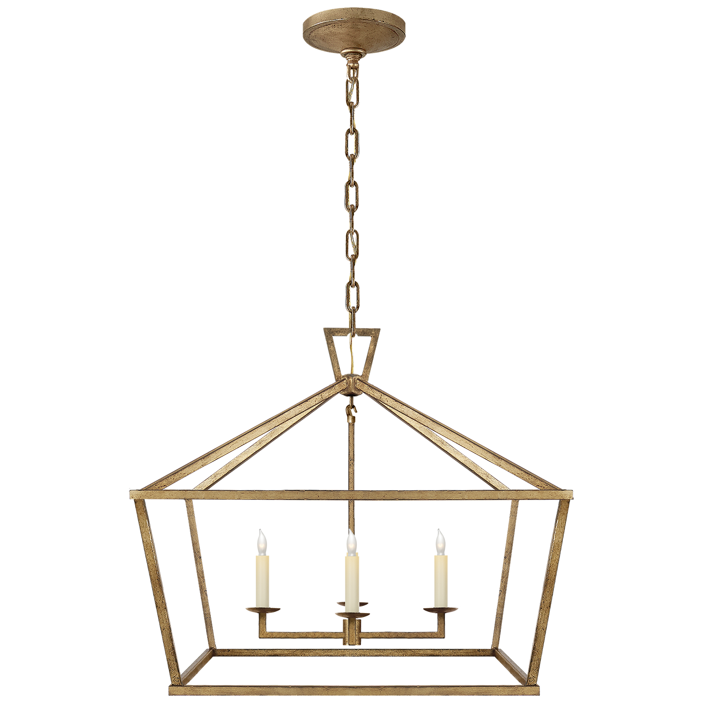 Visual Comfort Signature Darlana Four Light Lantern in Gilded Iron - CHC 2187GI