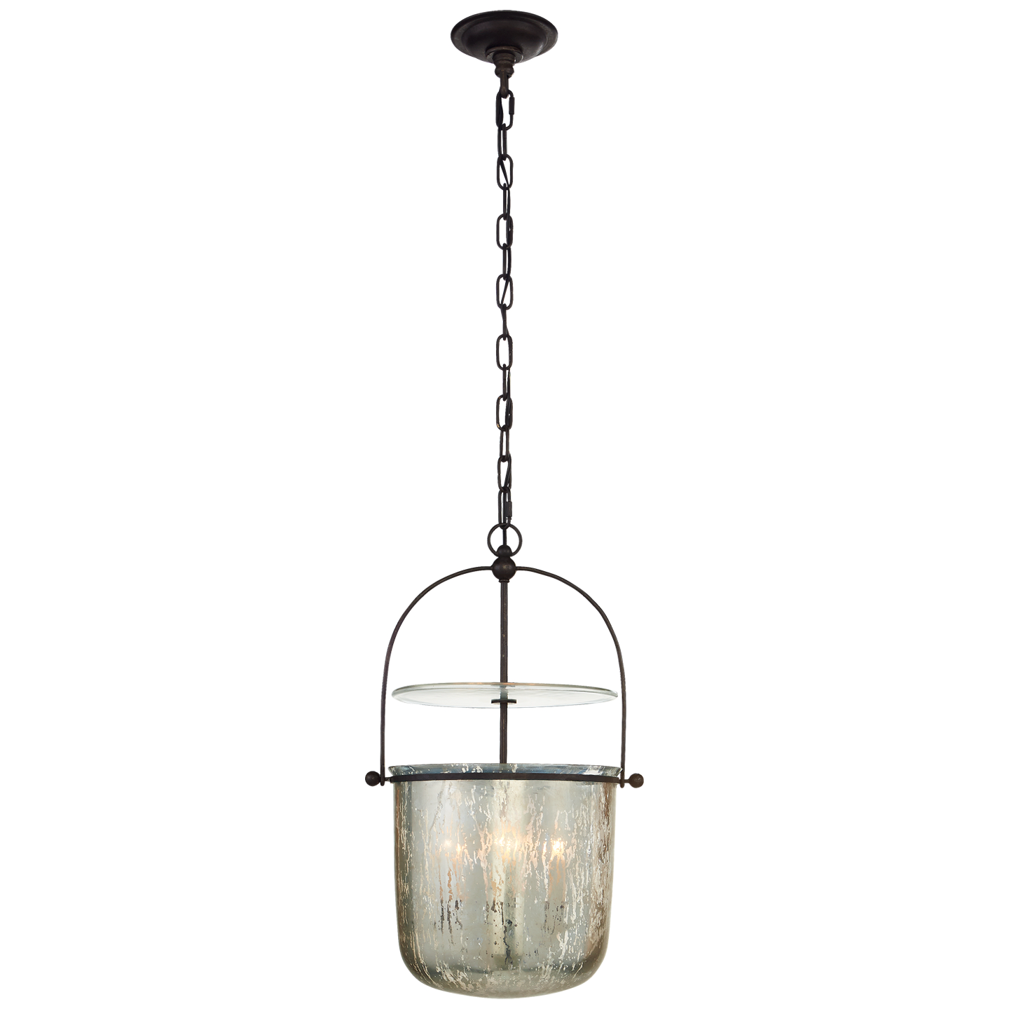 Visual Comfort Signature Lorford Four Light Lantern in Aged Iron - CHC 2269AI-MG