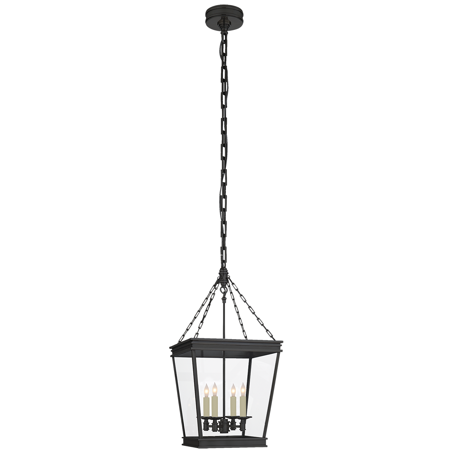 Visual Comfort Signature Launceton Four Light Lantern in Bronze - CHC 5610BZ-CG