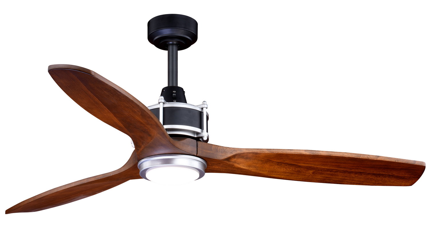 Photos - Chandelier / Lamp Blade Vaxcel Matte Black and Brushed Silver 52"Ceiling Fan from the Curtiss Collection F0057 
