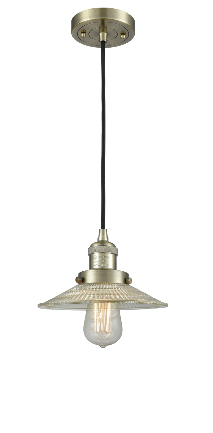 One Light Mini Pendant by Innovations - Franklin Restoration Collection, Antique Brass Finish - 201C-AB-G2