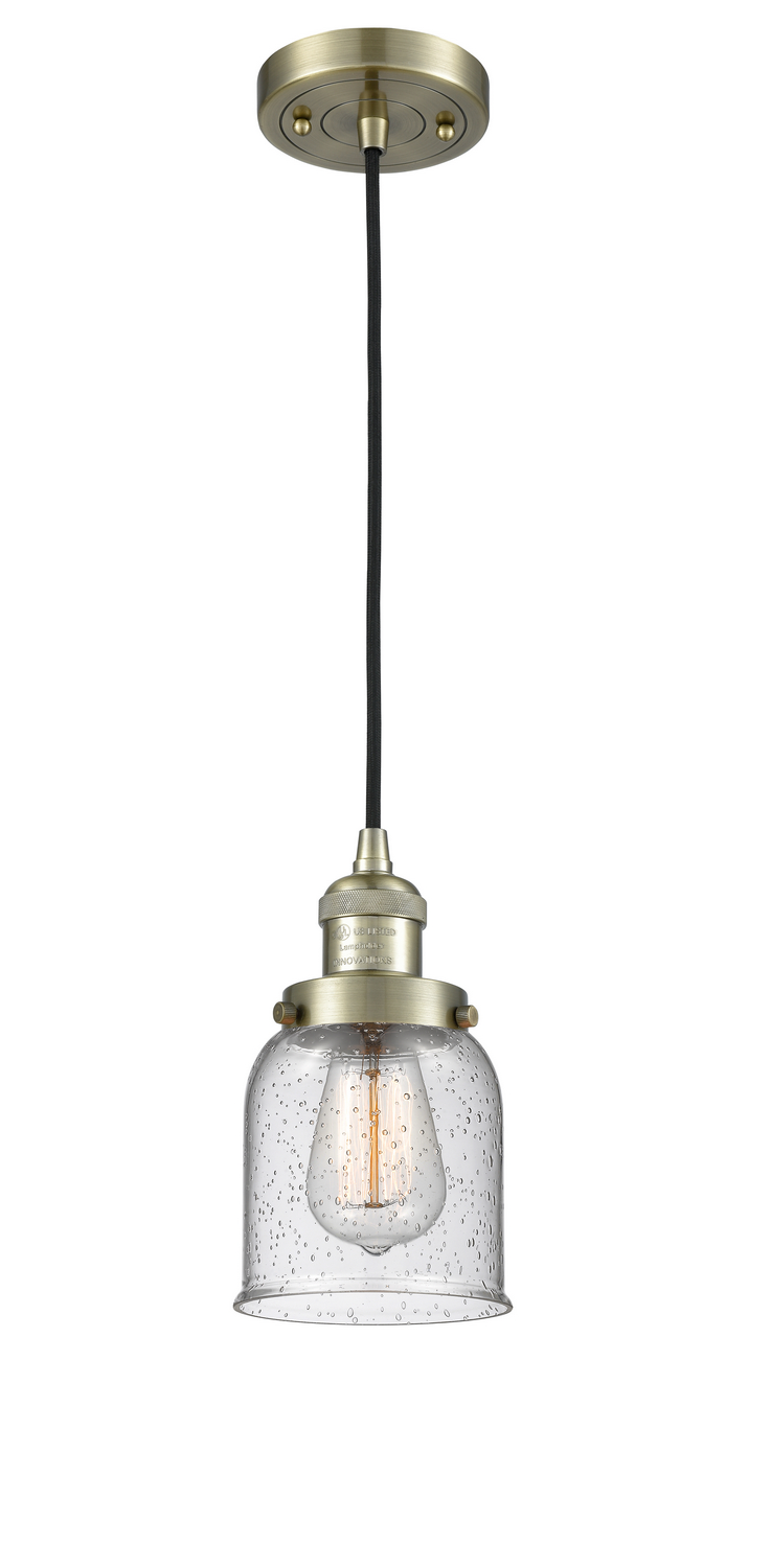 One Light Mini Pendant by Innovations - Franklin Restoration Collection, Antique Brass Finish - 201C-AB-G54
