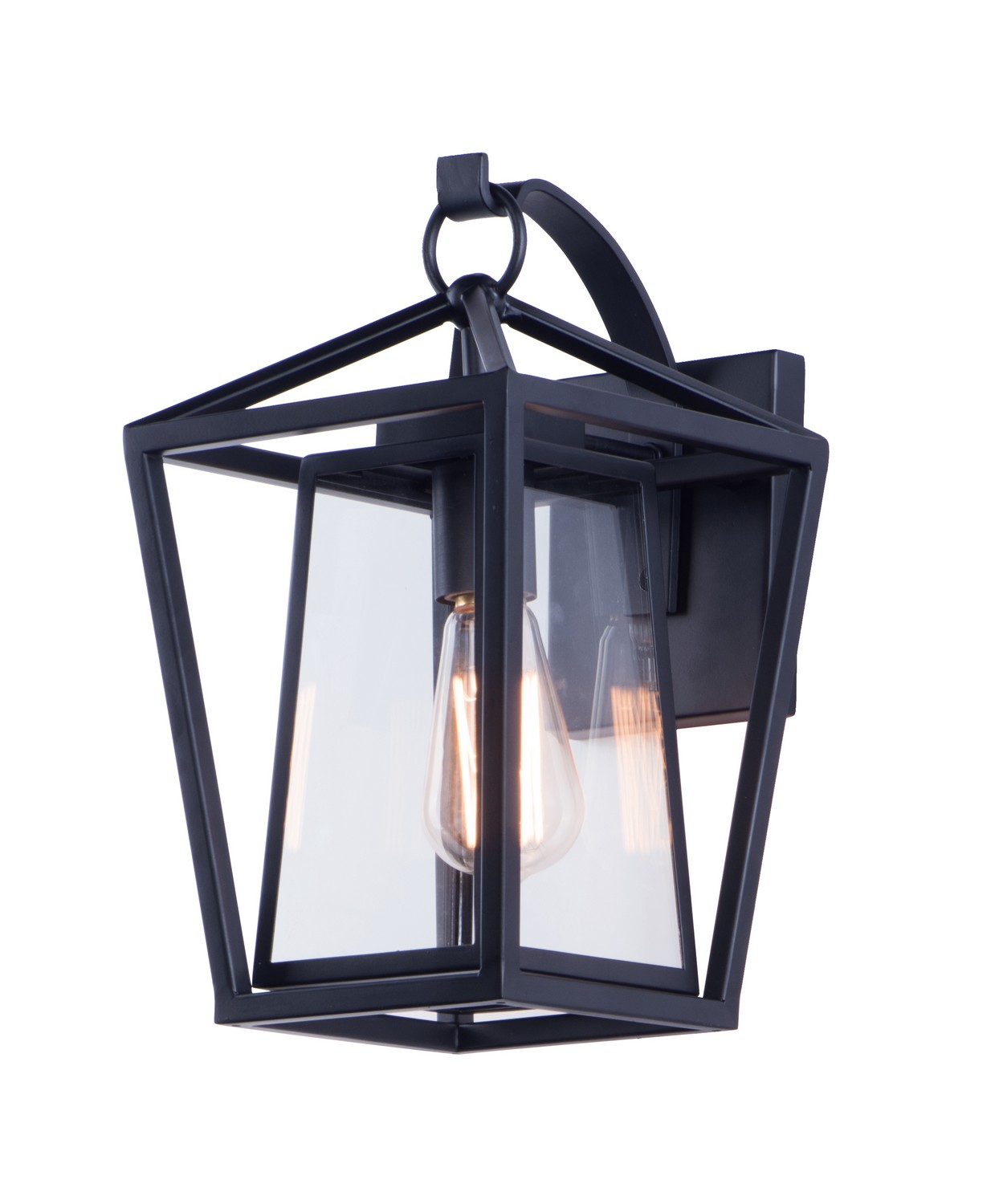Maxim Artisan One Light Outdoor Wall Lantern in Black - 3174CLBK