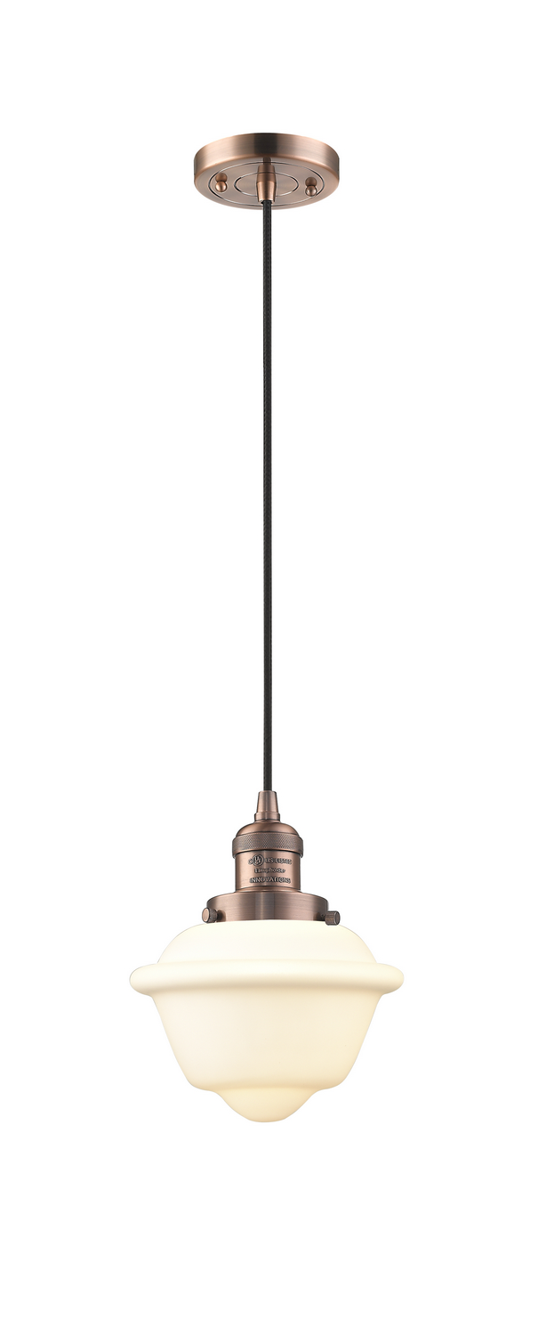 One Light Mini Pendant by Innovations - Franklin Restoration Collection, Antique Copper Finish - 201C-AC-G531