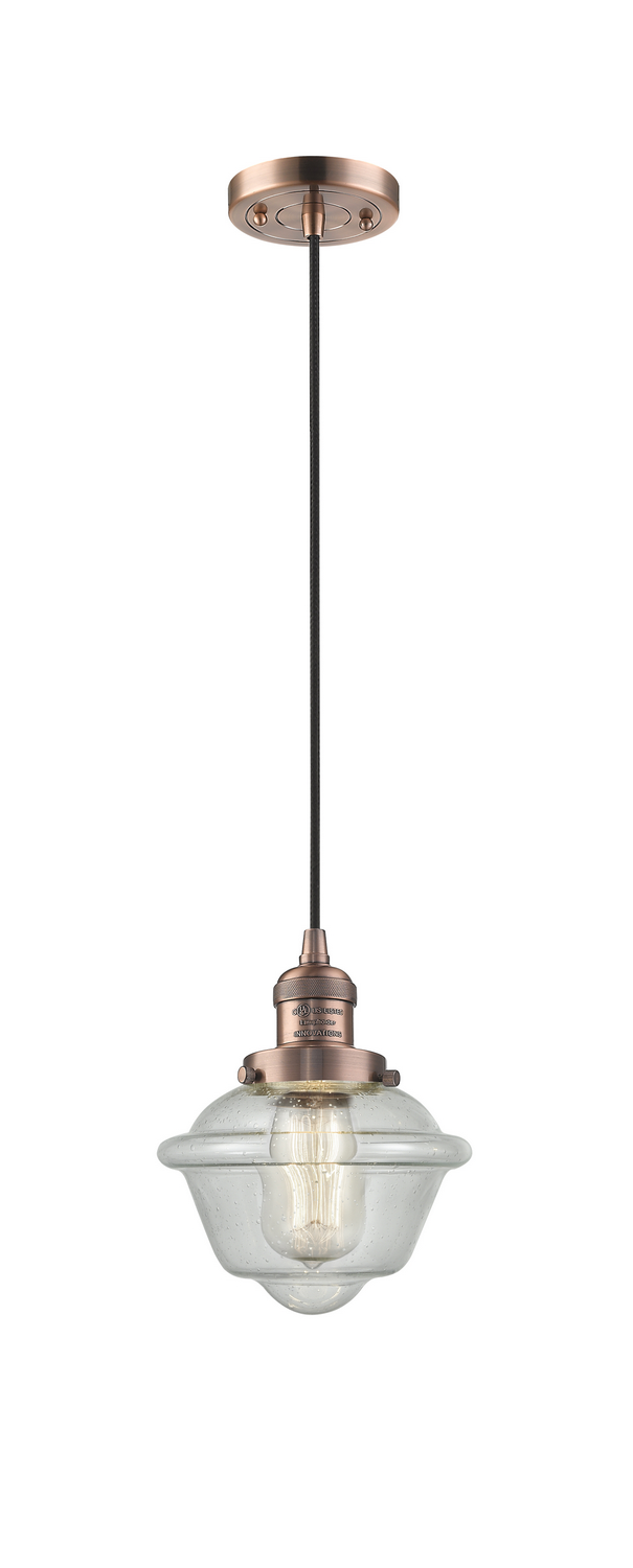 One Light Mini Pendant by Innovations - Franklin Restoration Collection, Antique Copper Finish - 201C-AC-G534