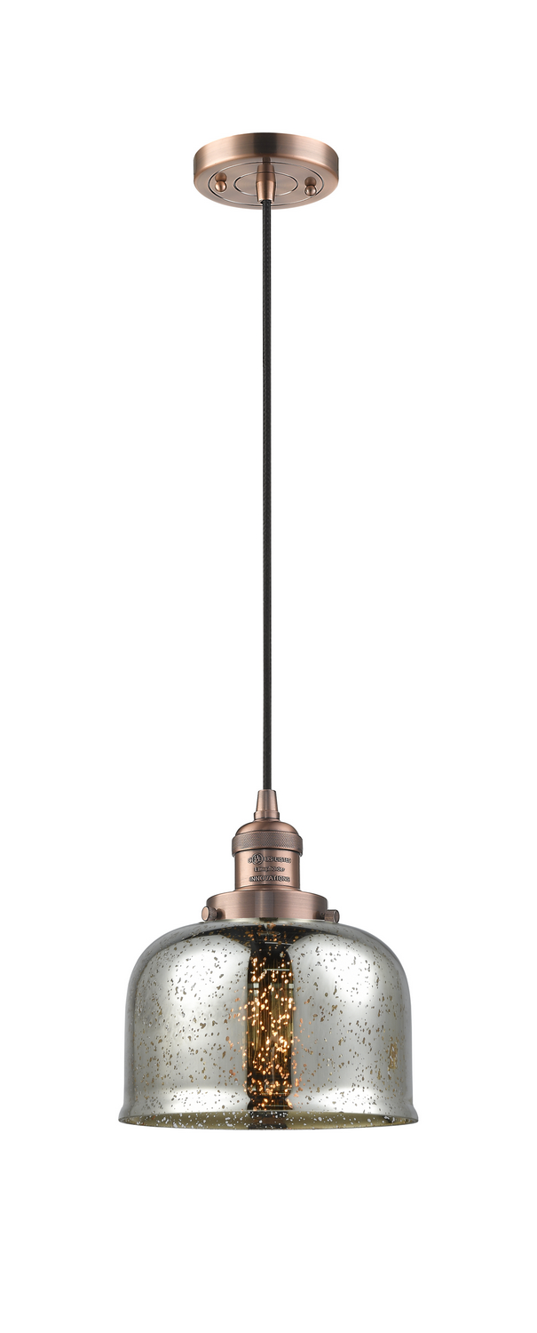 One Light Mini Pendant by Innovations - Franklin Restoration Collection, Antique Copper Finish - 201C-AC-G78
