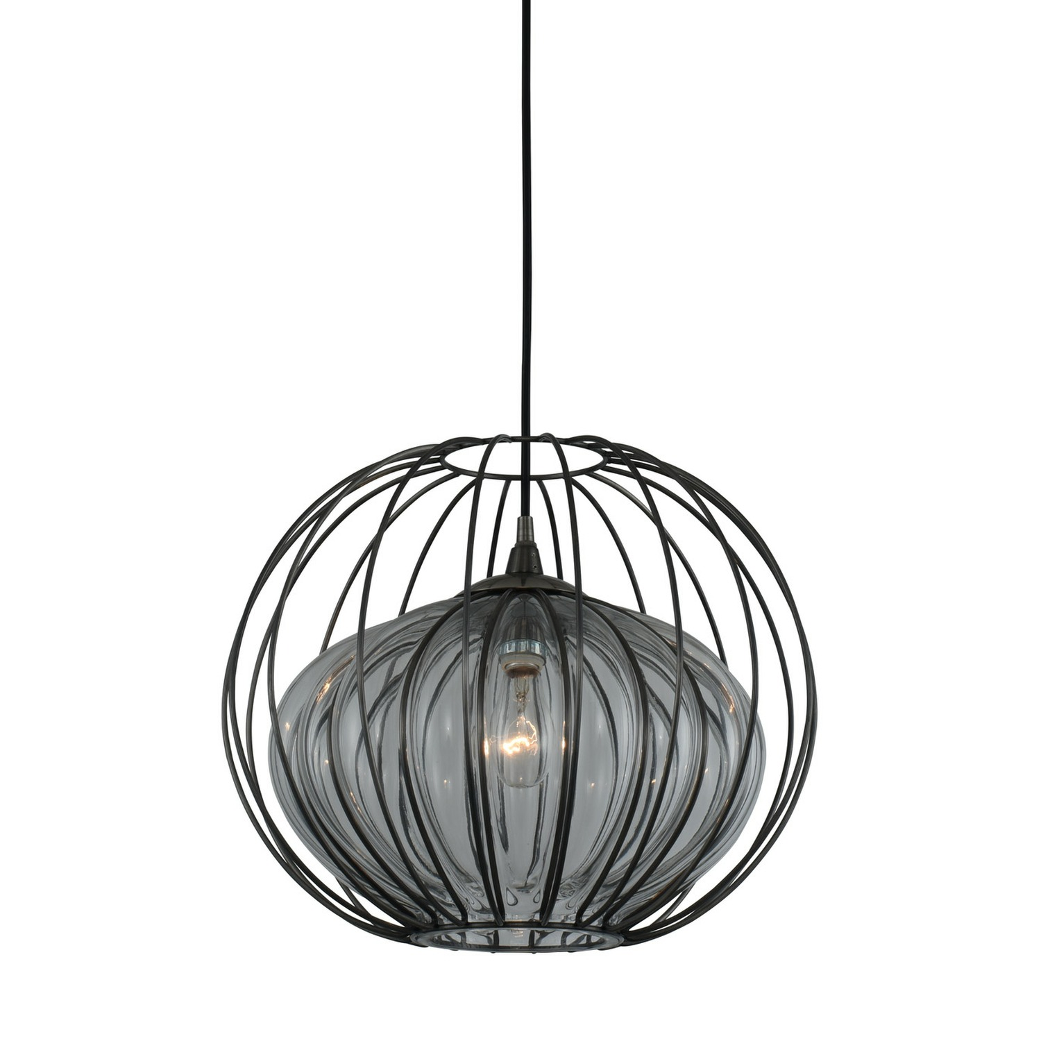Kalco Emilia One Light Pendant in Chemical Stainless Steel - 404851CM