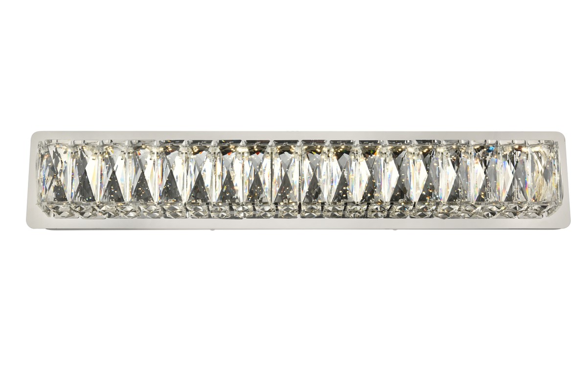 Elegant Lighting 3502W24C Monroe LED Chrome Wall Sconce Wall Light