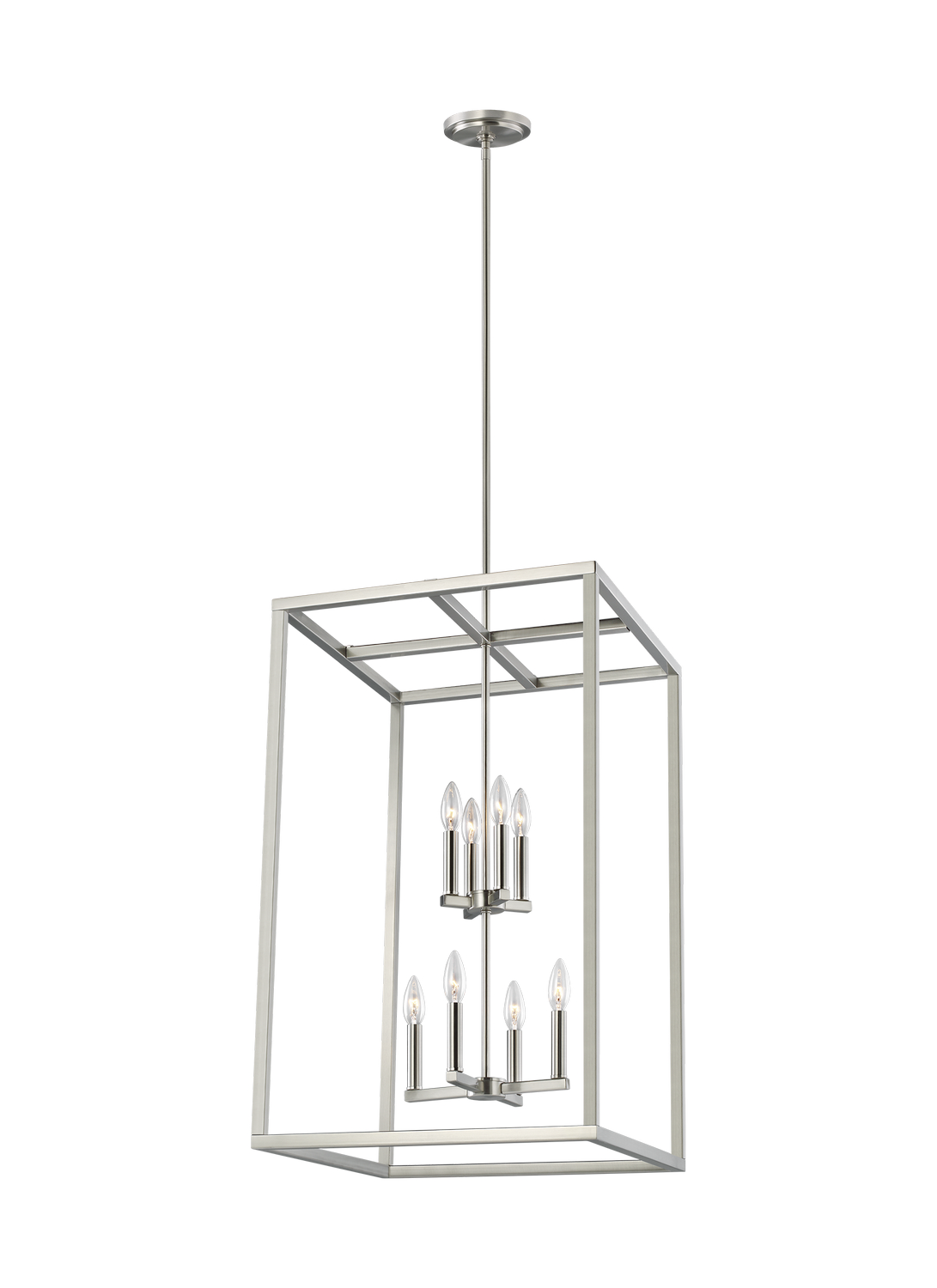 Generation Lighting. Moffet Street Eight Light Hall / Foyer in Brushed Nickel - 5134508EN-962