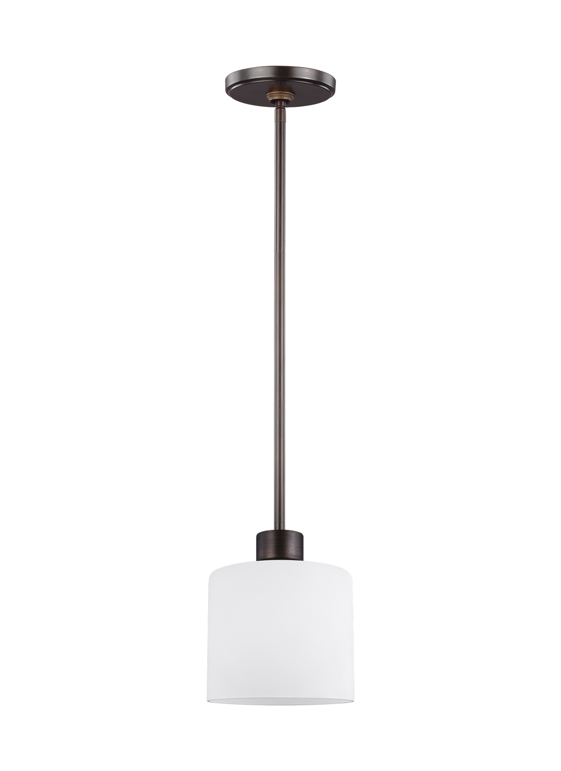 Generation Lighting. Canfield One Light Mini-Pendant in Bronze - 6128801-710