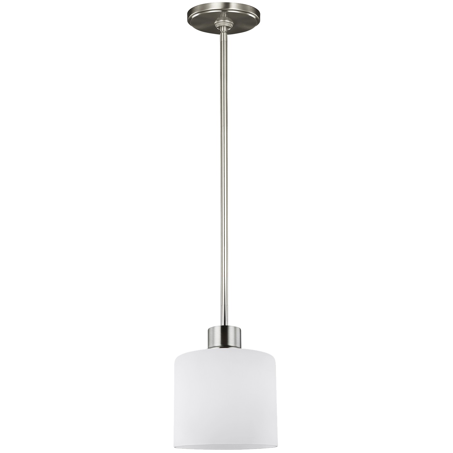 Generation Lighting. Canfield One Light Mini-Pendant in Brushed Nickel - 6128801EN3-962