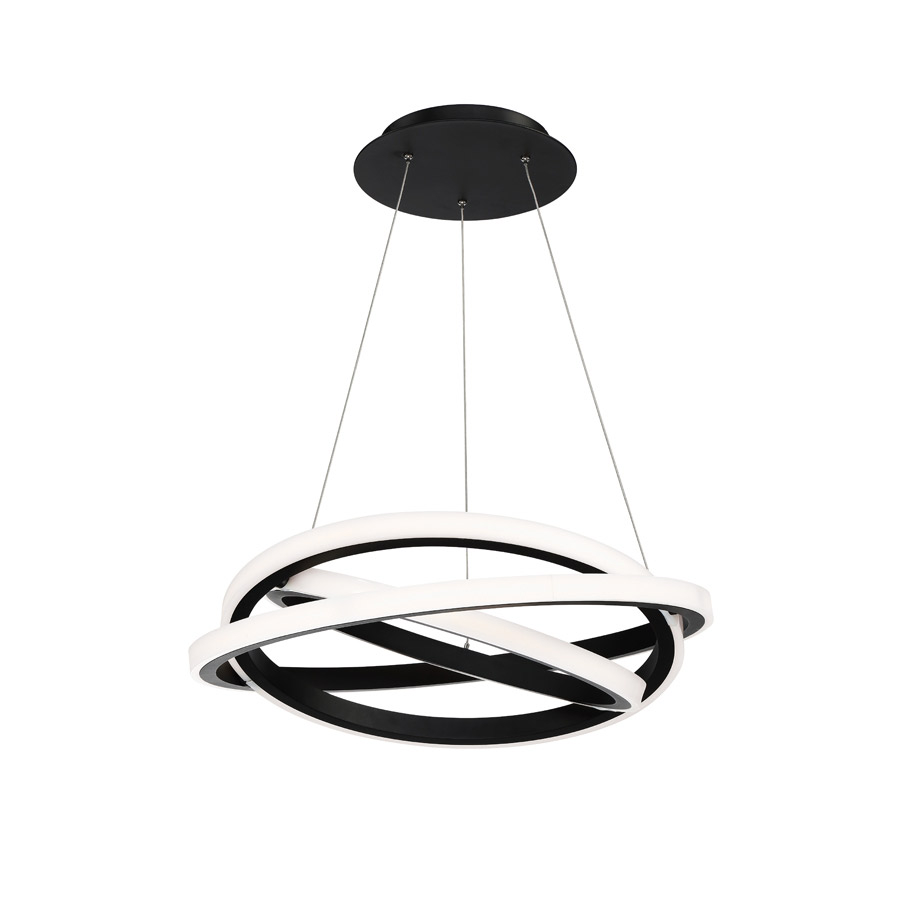 LED Chandelier by Modern Forms - Veloce Collection, Black Finish - PD-24826-BK