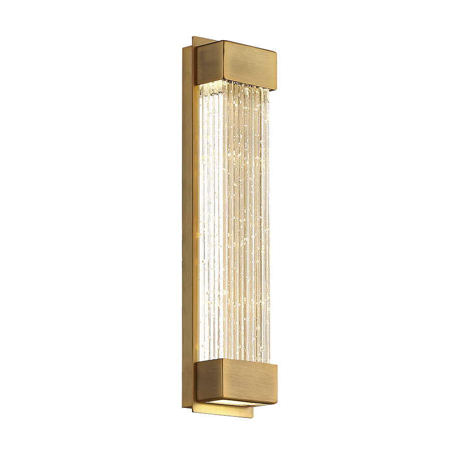 LED Bath Light by Modern Forms - Tower Collection, Aged Brass Finish - WS-58814-AB