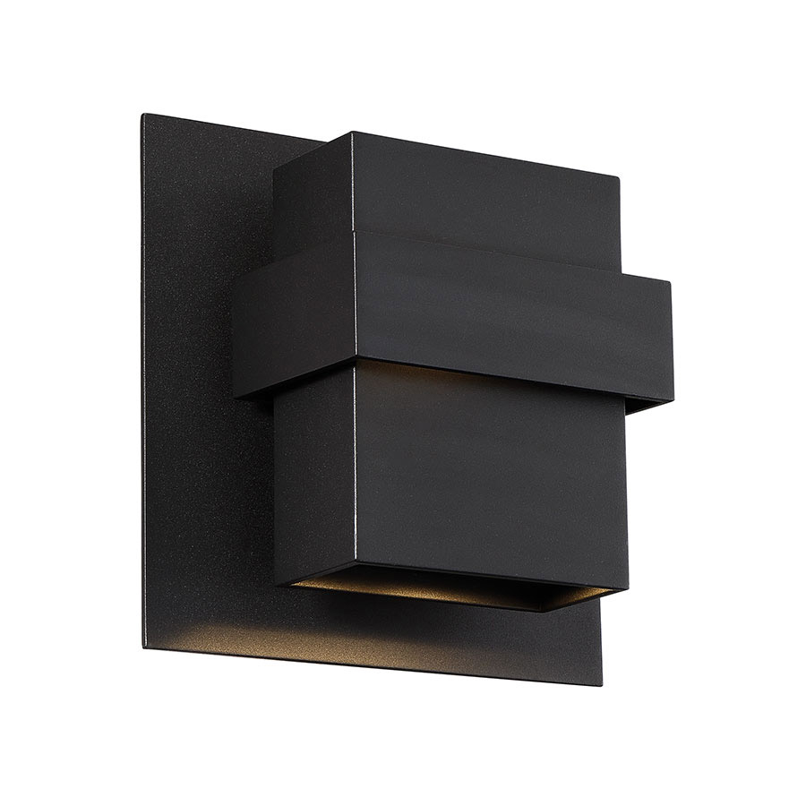 LED Outdoor Wall Sconce by Modern Forms - Pandora Collection, Black Finish - WS-W30509-BK
