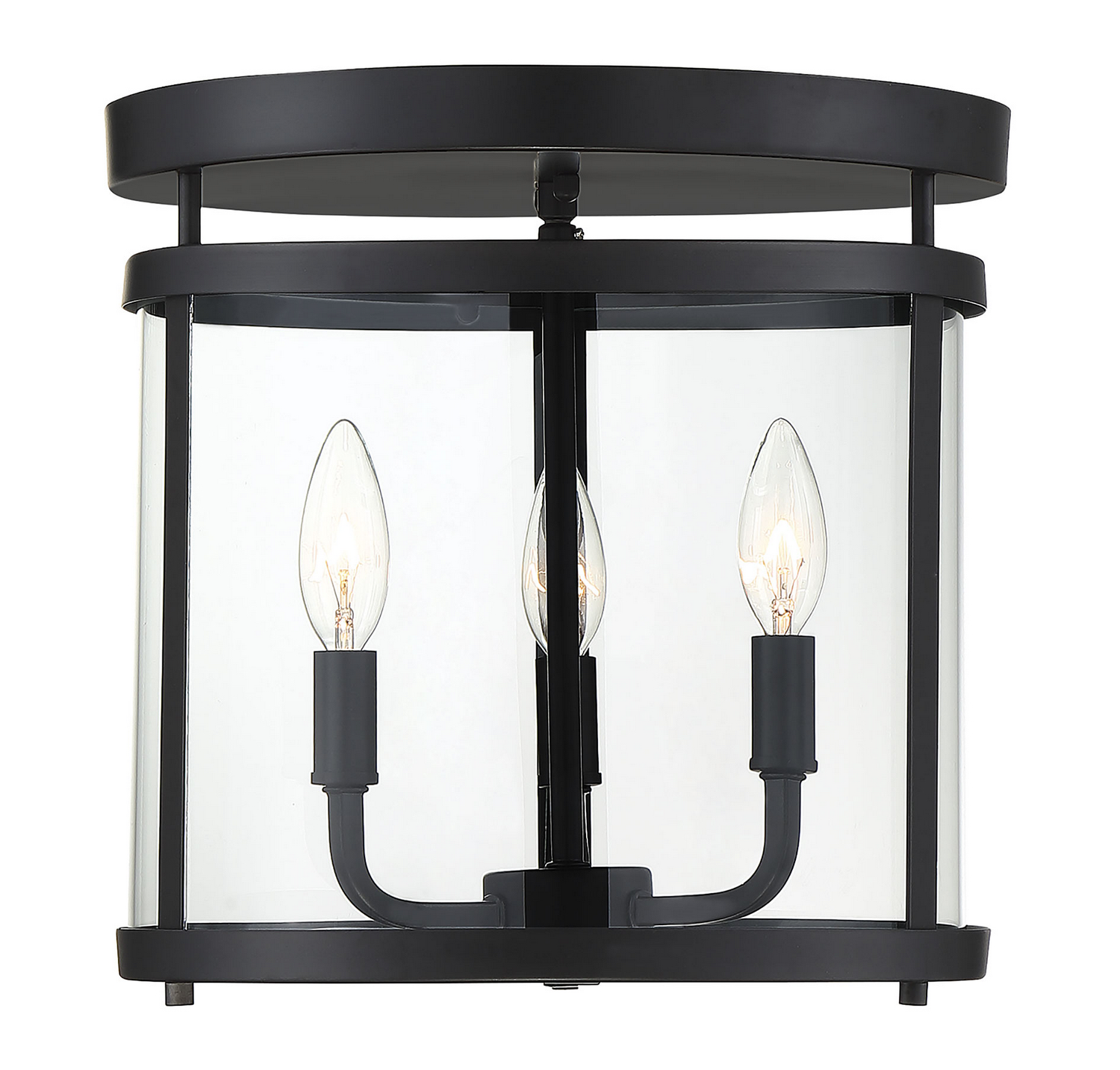 Savoy House Penrose Three Light Semi-Flush Mount in Black - 6-1043-3-BK