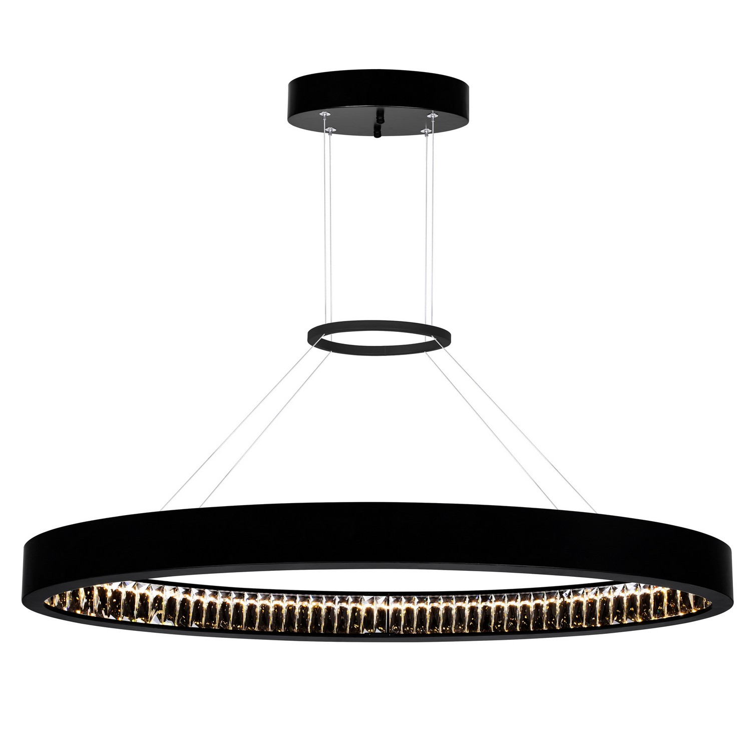 CWI Lighting 1040P42-101-O Rosalina LED 42 inch Matte Black Down Chandelier Ceiling Light