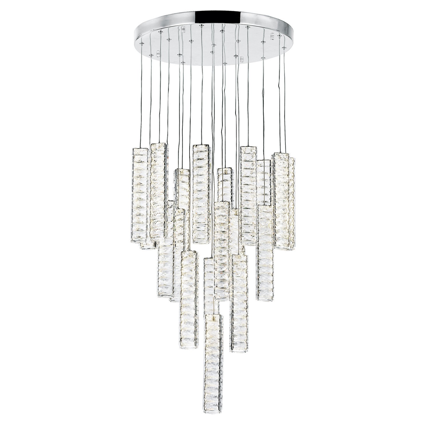 CWI Lighting 1046P20-19-601 Celina LED 20 inch Chrome Down Chandelier Ceiling Light
