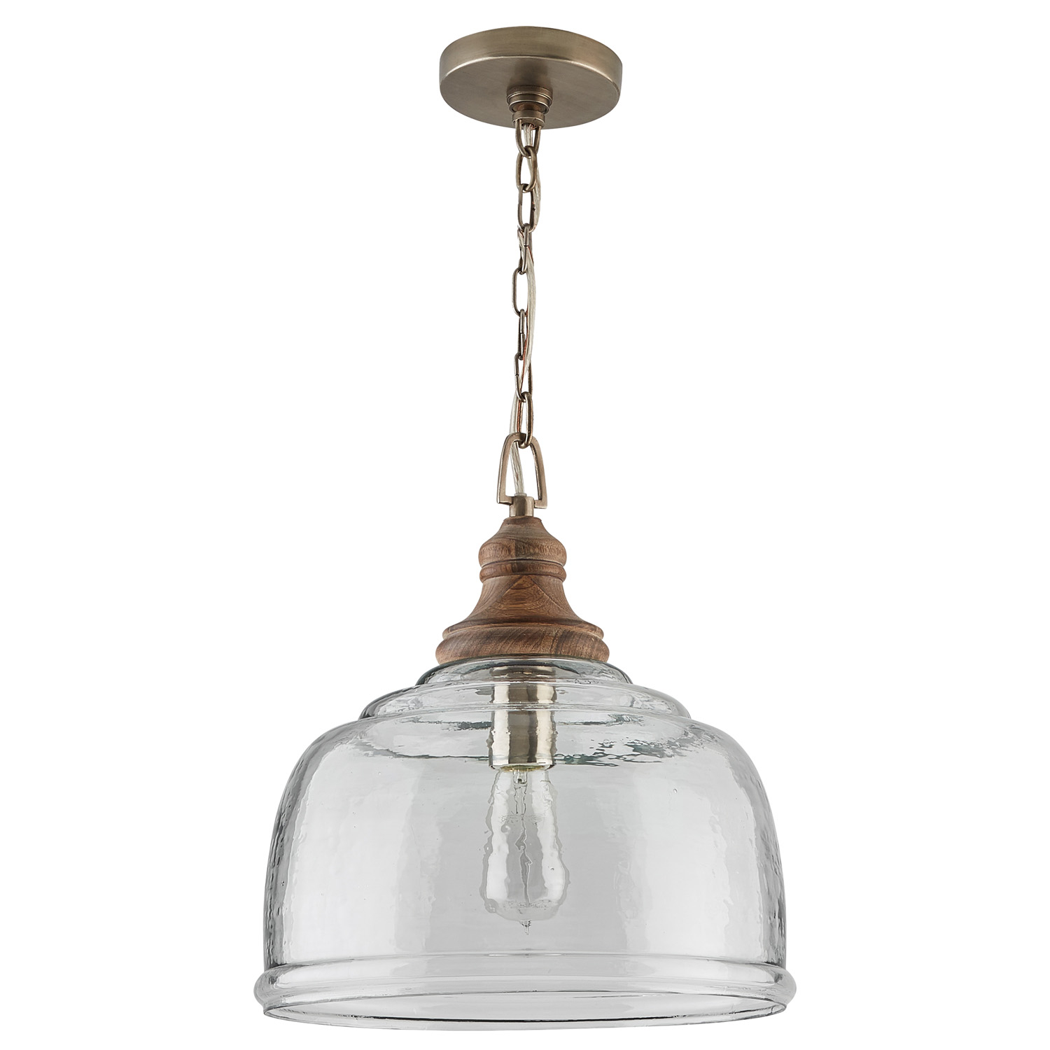 Capital Lighting Julian One Light Pendant in Grey Wash - 330318GY