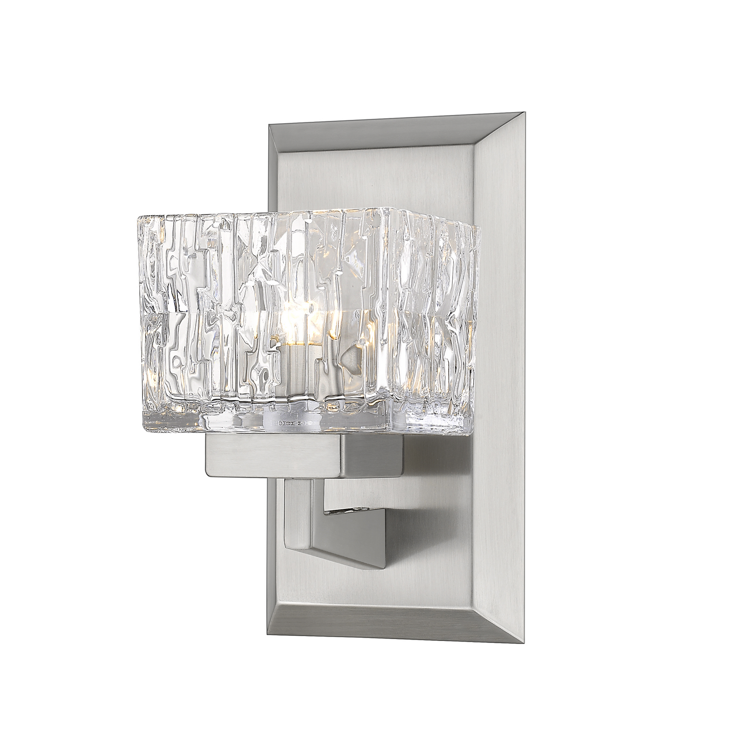 One Light Wall Sconce by Z-Lite - Rubicon Collection, Brushed Nickel Finish - 1927-1S-BN