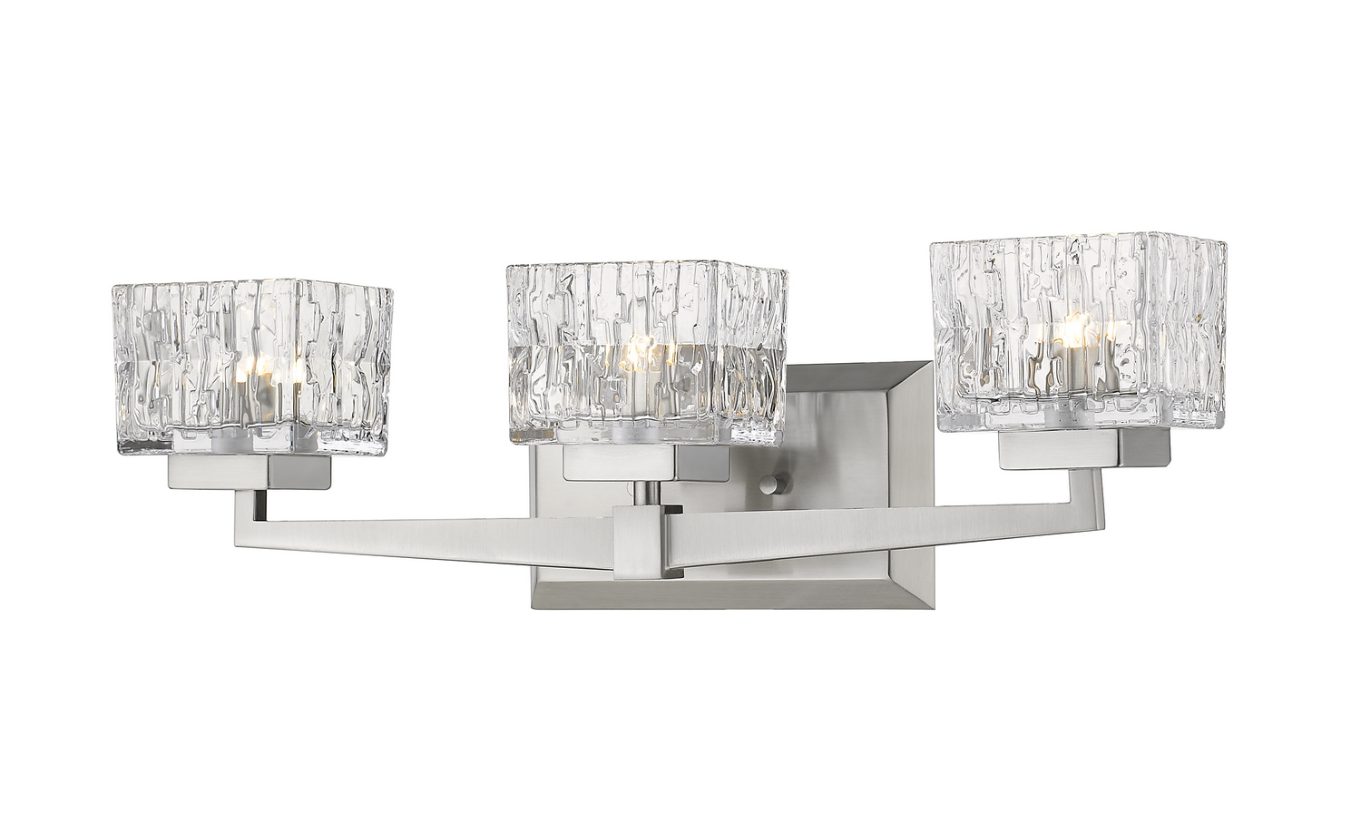 Three Light Vanity by Z-Lite - Rubicon Collection, Brushed Nickel Finish - 1927-3V-BN