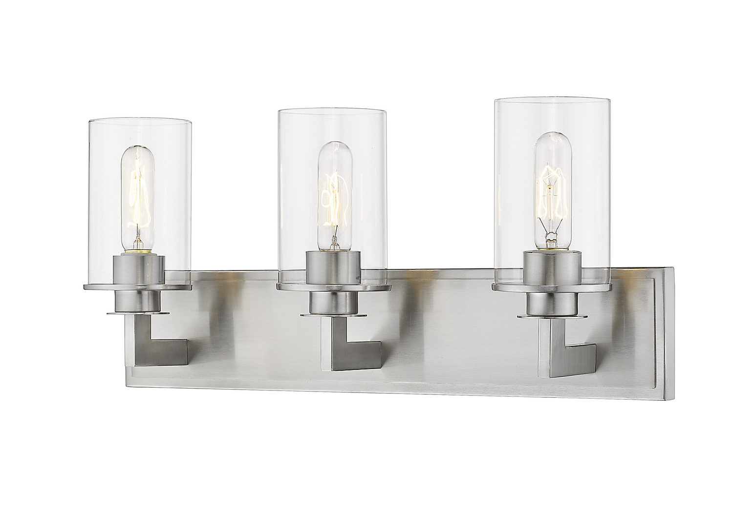 Three Light Vanity by Z-Lite - Savannah Collection, Brushed Nickel Finish - 462-3V-BN