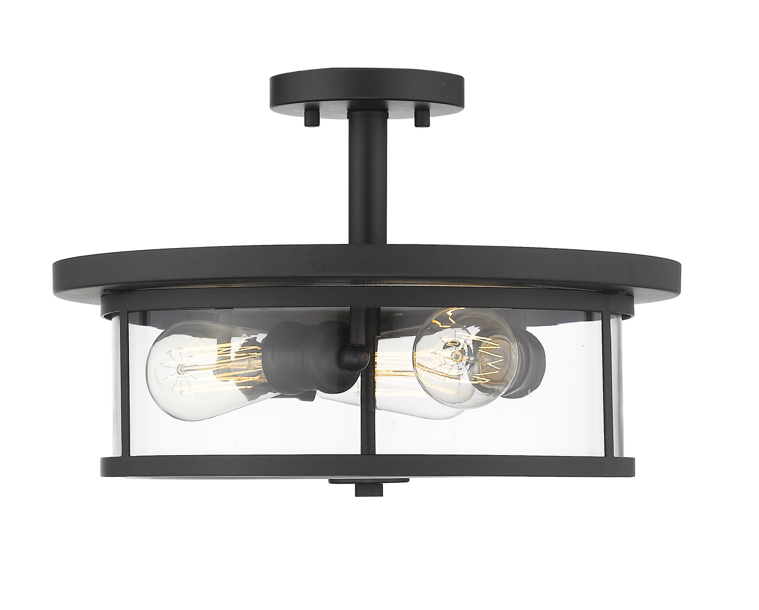 Three Light Semi Flush Mount by Z-Lite - Savannah Collection, Bronze Finish - 462SF16-BRZ