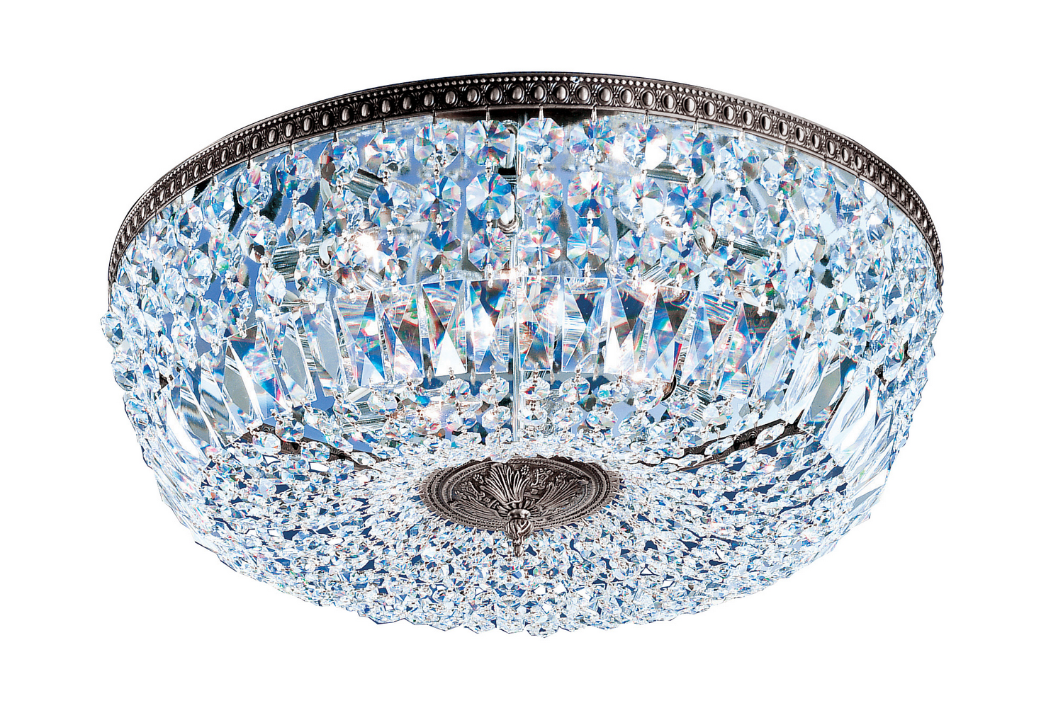 Classic Lighting 52208 MS SC Crystal Baskets Flush/Semi-Flush Mount Light Classic Lighting 52208 MS SC Crystal Baskets Flush/Semi-Flush Mount Light