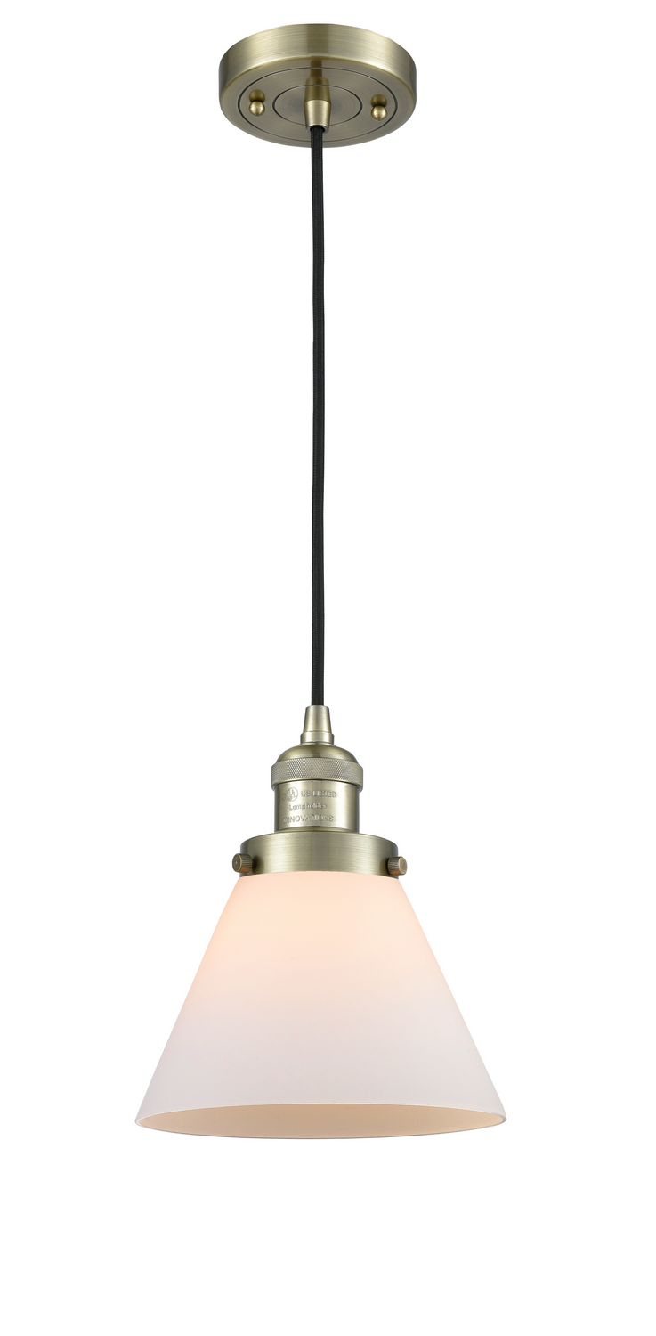 LED Mini Pendant by Innovations - Franklin Restoration Collection, Antique Brass Finish - 201C-AB-G41-LED