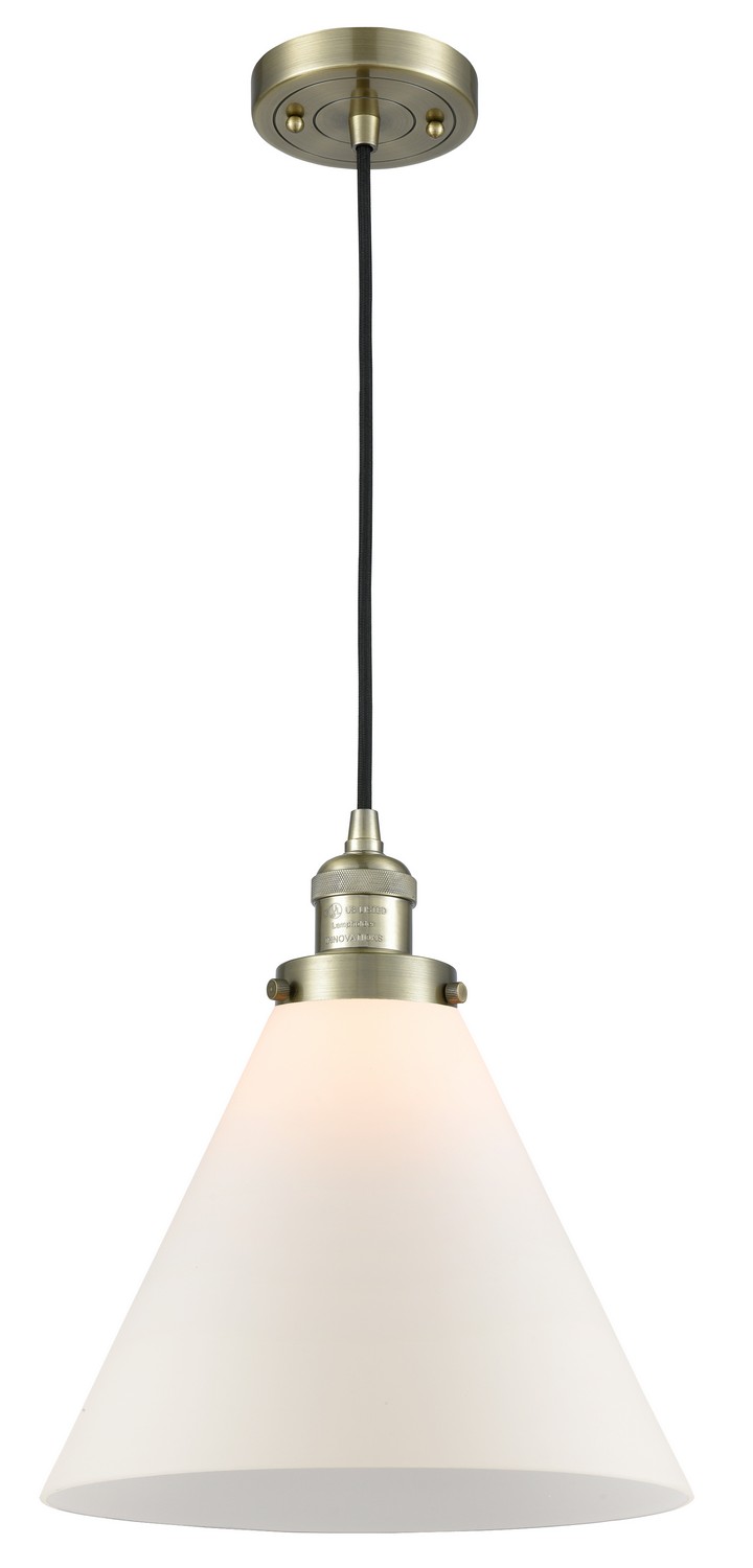 LED Mini Pendant by Innovations - Franklin Restoration Collection, Antique Brass Finish - 201C-AB-G41-L-LED
