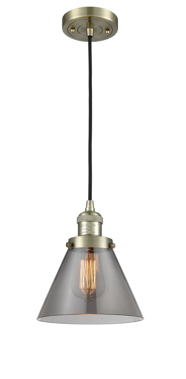 LED Mini Pendant by Innovations - Franklin Restoration Collection, Antique Brass Finish - 201C-AB-G43-LED