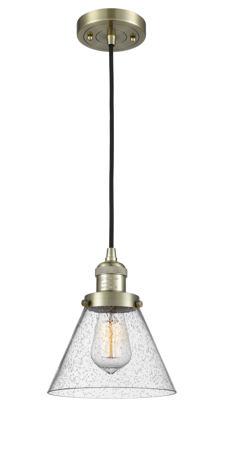 LED Mini Pendant by Innovations - Franklin Restoration Collection, Antique Brass Finish - 201C-AB-G44-LED
