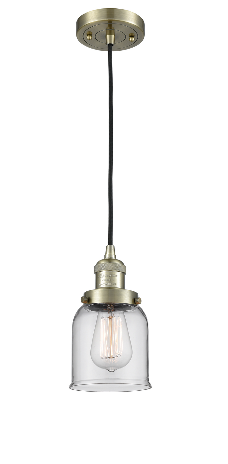 LED Mini Pendant by Innovations - Franklin Restoration Collection, Antique Brass Finish - 201C-AB-G52-LED