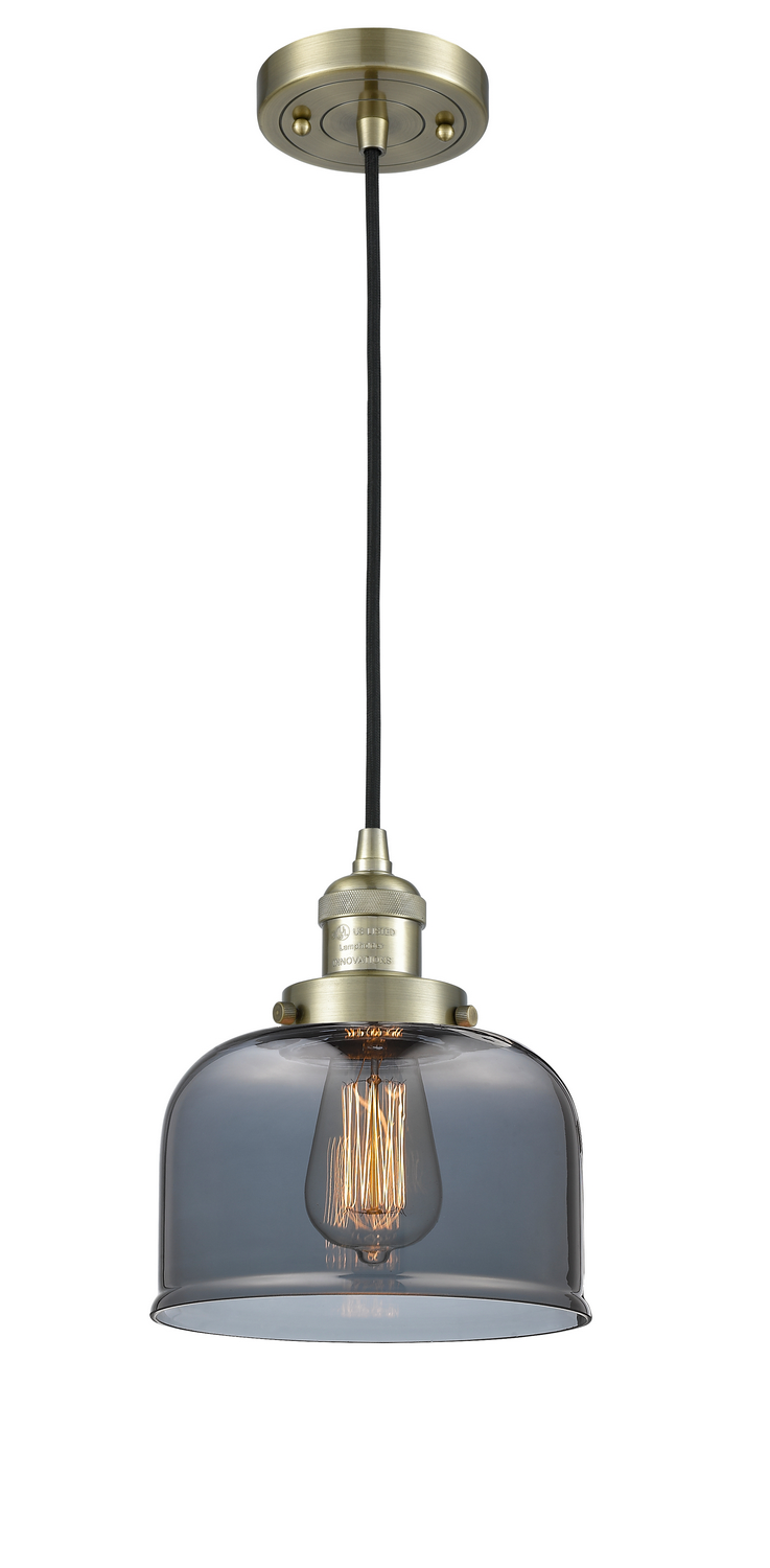 LED Mini Pendant by Innovations - Franklin Restoration Collection, Antique Brass Finish - 201C-AB-G73-LED
