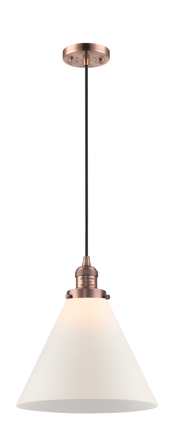 LED Mini Pendant by Innovations - Franklin Restoration Collection, Antique Copper Finish - 201C-AC-G41-L-LED