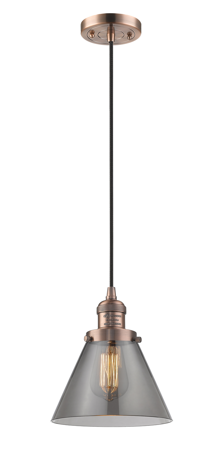 LED Mini Pendant by Innovations - Franklin Restoration Collection, Antique Copper Finish - 201C-AC-G43-LED
