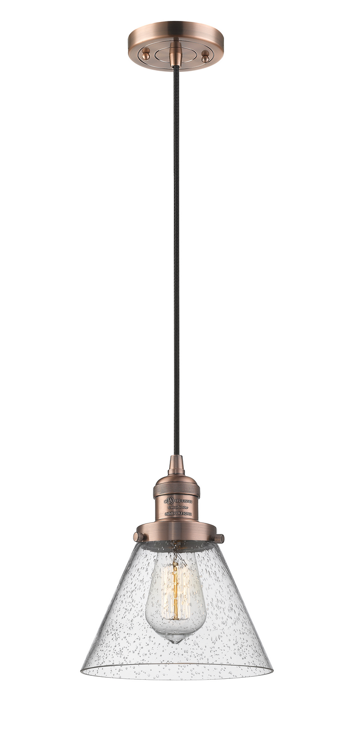 One Light Mini Pendant by Innovations - Franklin Restoration Collection, Antique Copper Finish - 201C-AC-G44